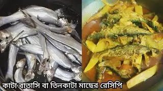 কাটা বাতাসি মাছ বা তিনকাটা মাছের রেসিপি l Kata Batashi macher recipe l tinkata macher recipe