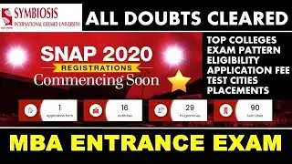 SNAP 2020 New Exam Pattern,All details must watch Top Institutes,Fees, Total Seats ,Syllabus #MBA