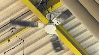 HRS Union Era Gold Lines and Dayton Leading Edge Industrial Ceiling Fans