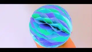 DIY Paper Honeycomb Ball | Wall Hanging Puffy Flower Ball|Paper Craft| Home Decor Ideas|Wall Hanging