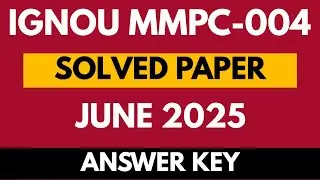 IGNOU MMPC-004 June 2025 Full Solved Exam Paper | Accounting for Managers | MBA | Hindi