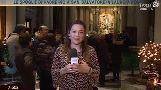 Le spoglie di Padre Pio a San Salvatore in Lauro a Roma