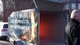 Praktisk brandsl&auml;ckning i Cupolas brandvagn