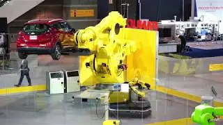 FANUC Robots Lift, Charge & Inspect Chevy Bolt Using 3D Vision & OTTO Self-Driving Vehicle