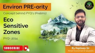 UPSC Prelims Environment PYQs | Eco Sensitive zones- 2014 |Rajdeep Sir #neenvias #economybyamansoni