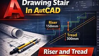 Drawing Riser and Tread for Stair in Autocad ll Easy Way explained ll