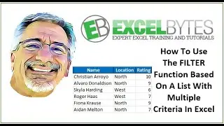 How To Use The FILTER Function Based On A List With Multiple Criteria In Excel