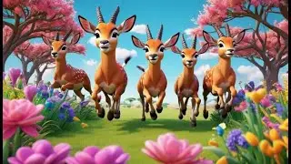 Impala leaps go bound bound bound | English Nursery Rhyme | Kids Songs | Baby Music