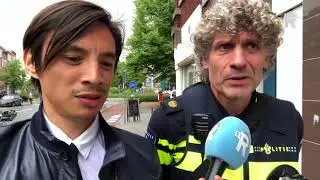 Wijkagent op de lunch in Rotterdam-West
