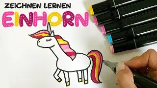 EINFACH EINHORN ZEICHNEN  I Schritt für Schritt Kinder 3+ Jahre Alt
