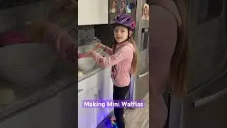 How to make a waffle? Mini heart shaped waffle maker! #diy #fyp #food #fun #funnyvideo