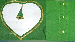  Blouse ke gale ki design  and  sleeve design cutting and stitching