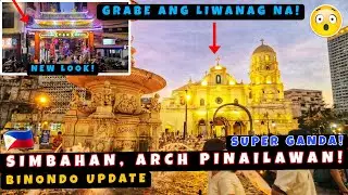 WOW! Simbahan, Chinese Arch at Water Fountain Pinailawan ng Magarbo! Grabe ang Liwanag! 🇵🇭