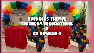 Avengers Themed Birthday Decorations || 3D Number 4 ||Lordz Love DIY