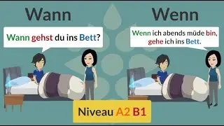 Deutsch Grammatik leicht: wann und wenn richtig benutzen in Fragen und Antworten