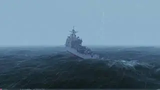 Flying the DCS Huey in some STORMY weather, foul weather shipboard helo operations.