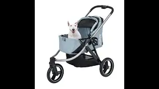 Ibiyaya The Beast Pet Jogging Stroller | Ultimate Sporty Dog Stroller - Silver Circle Pets