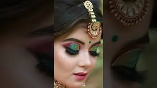 peacock eye makeup#viral#bridal #yutubeshor...