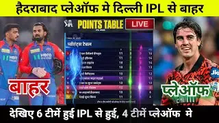 IPL Points Table 2025 Today 6 May | Delhi Hyderabad after match points table | IPL 2025