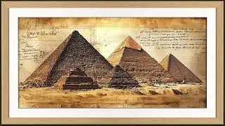 Giza Pyramid, Ancient Egypt Vintage Wallpaper: 4K Framed Art TV Screensaver