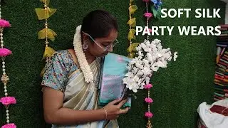 PARTY WEAR SOFT SILK SAREE COLLECTION😍 Nithitex elampillai