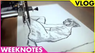 AxiDraw с пружинами! Начинаем экспериментировать с углём | Еженедельные заметки за второй квартал 2023 года, неделя 1