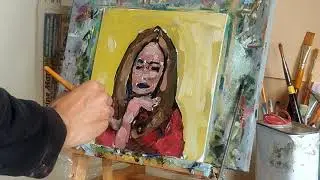 Painting Of Woman Alla Prima Technique