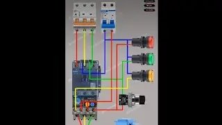 DOL ⚡️Starter Wiring Diagram DOL starter control wiring Thermal relay #electrician #electrical #415 