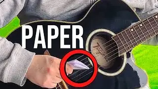 Using PAPER as a GUITAR PICK! Office Paper A4