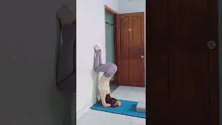 Inversion puppy pose #yogapractice #yogaforbeginners #yogapose #yogainspiration