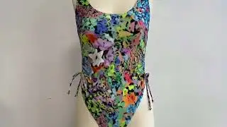 Plus-Size High-Cut Adjustable One-Piece Swimsuit  