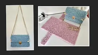 Пластиковые холщовые сумки / Простое и увлекательное изготовление мини-сумочек.