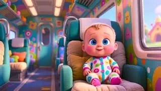 🚂✨ The Flying Train Adventure 🌈☁️ | Magical Kids Rhyme | Baby Learning Song