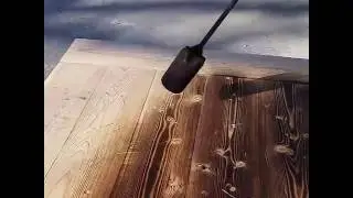 Burnt Wood Finish / Staining Wood with Fire / Blow Torch