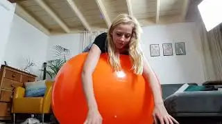 Super big soft gym/yoga ball bouncing - an extremely stretchy exercise ball bounce test🔥