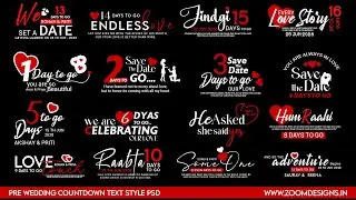 Pre Wedding Countdown Png |  Wedding Countdown PSD Download #daystogo#prewedding