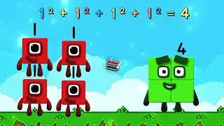 Numberblocks Addition Of 4 Same Square Numbers| Maths for kids @educationalcorner110