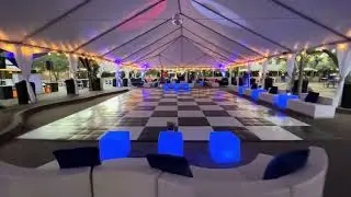 LUX Event Rentals High School Prom Setup