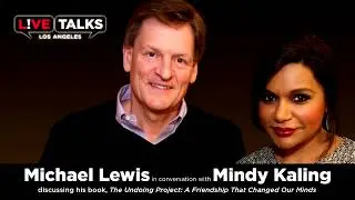 Michael Lewis with Mindy Kaling at Live Talks Los Angeles