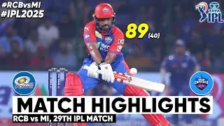 Mumbai Indians Vs Delhi Capitals Match 29th IPL Highlights 2025   MI Vs DC IPL 2025 Highlights