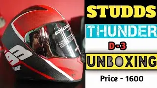 STUDDS THUNDER D3 UNBOXING ! PRICE - 1600 OFFLINE MARKET