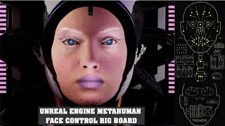 Unreal Engine Custom Metahuman Face Control Rig Board 4K