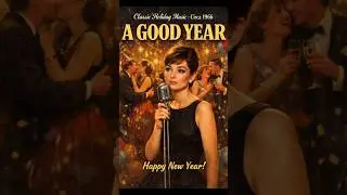 Happy New Year in classic holiday music style, circa 1966.  Fred Astaire and Ginger Rodgers dancing.