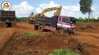 CAT6015B Heavy Duty Truck | Amazing Excavator Drops Landing | 14.03.2024 [ EP145 ]