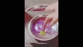 Ink leaf floating on water