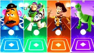 TOY STORY 🆚 POTATO 🆚 BUZZ LIGHTYEAR 🆚 WOODY 🆚 REX THE T REX 🆚 TILES HOP EDM RUSH,🎶Who Is Be
