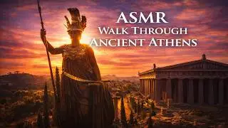 ASMR Walk Through Ancient Athens at Sunset