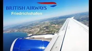 British Airways Airbus A319 Sunny Takeoff from Friedrichshafen Airport