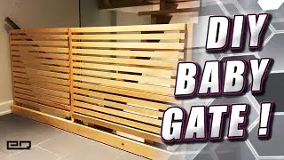 DIY Modern Baby Gate Pet Gate (No Drilling Holes In The Walls!) How to Build (Design Files Included)