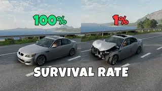 Realistic Car Crashes with Survival Rate #1 | BeamNG.drive